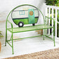 Metal Happy Camper Bench
