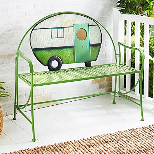Metal Happy Camper Bench