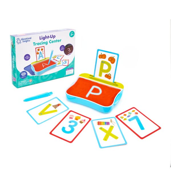 Educational Insights Light-Up Tracing Center Set - Alphabet Activity for Kids Ages 3+, Model 1699, Plastic, Medium Size