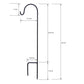 Lumabase Metal Shepherd'S Hook, Black, 30'', 91402, Set Of 2, Pest78