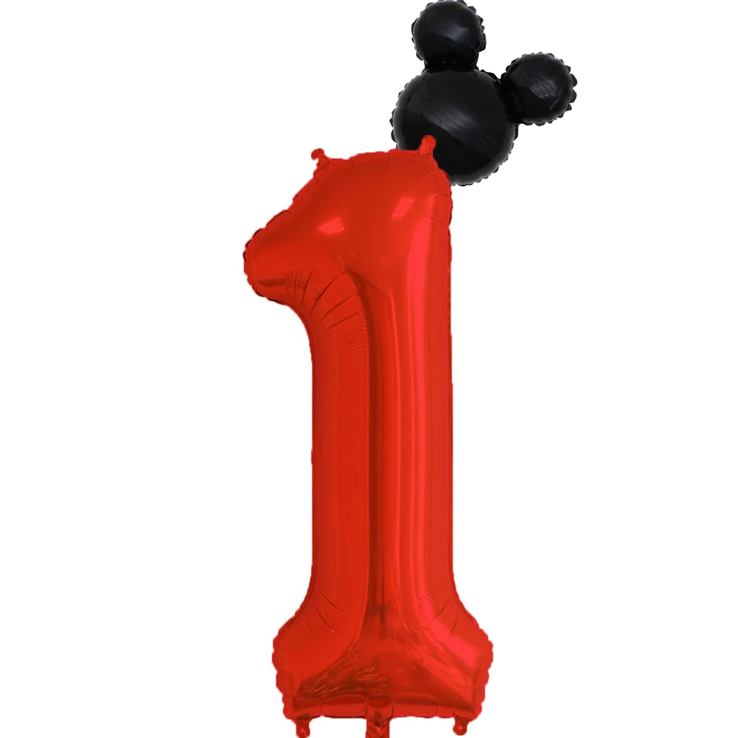 40 Inch Red Number 1 Balloon & Mini Mouse Head Balloon, 1St Birthday Party Decoration Balloons, Cartoon Mouse Birthday Party Sup