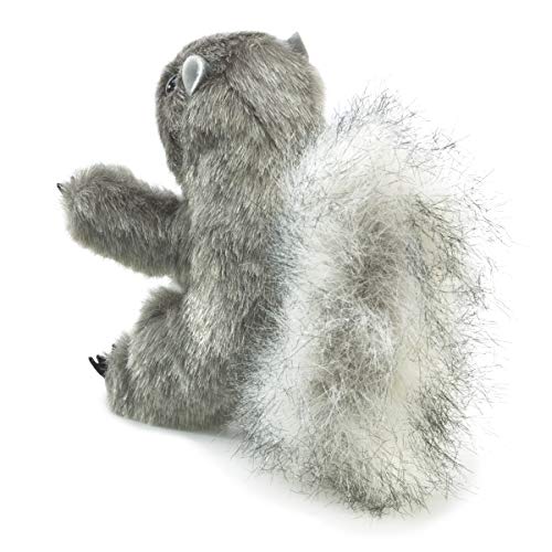 Folkmanis Mini Gray Squirrel Finger Puppet - Plush, One Size, Model 2648