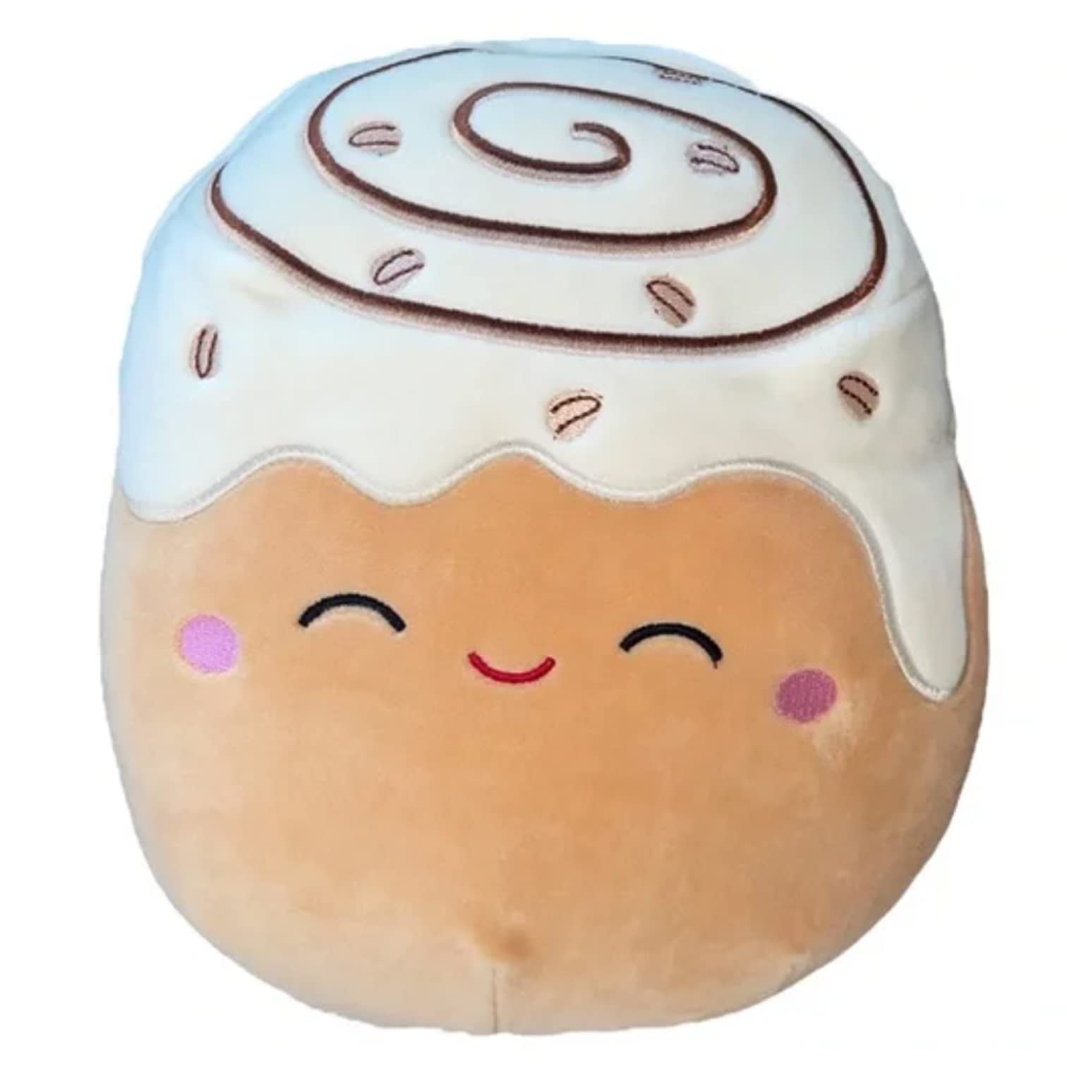 Squishmallow Oficial Kellytoy Food Squad Plush Toys Soft Plush Animal (Chanel Cinnamon Roll, 8 Inch)
