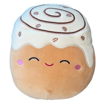 Squishmallow Oficial Kellytoy Food Squad Plush Toys Soft Plush Animal (Chanel Cinnamon Roll, 8 Inch)