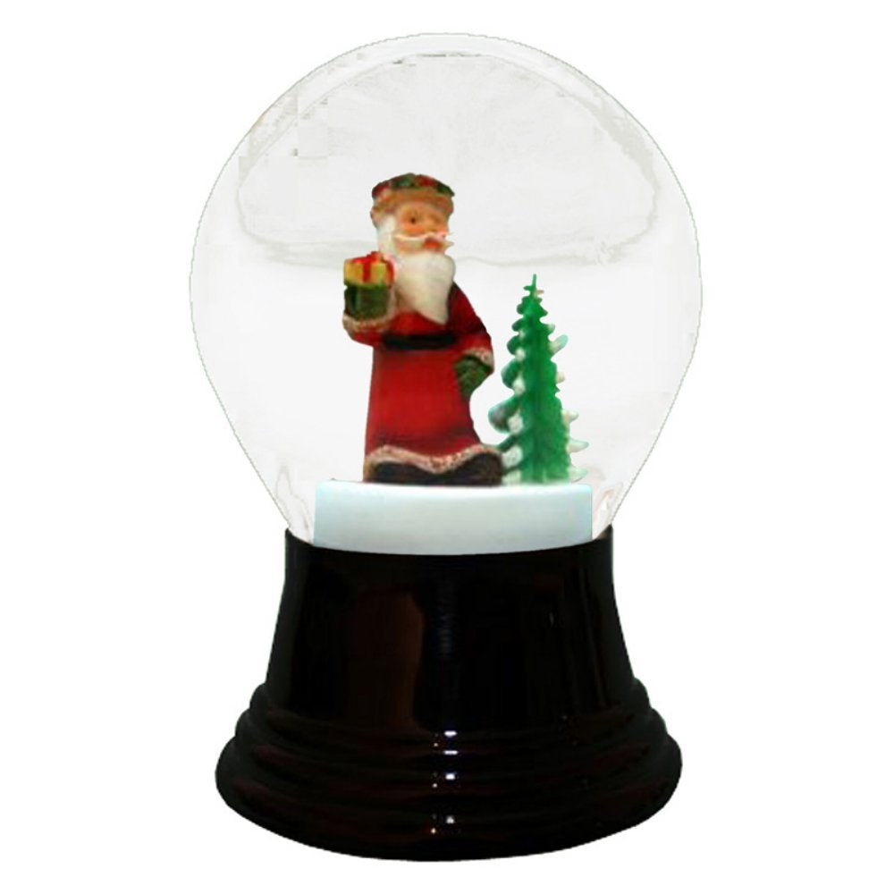 Alexander Taron Importer PR1552 Perzy Snowglobe, Medium Santa with Tree-5 H W x 3 D, White