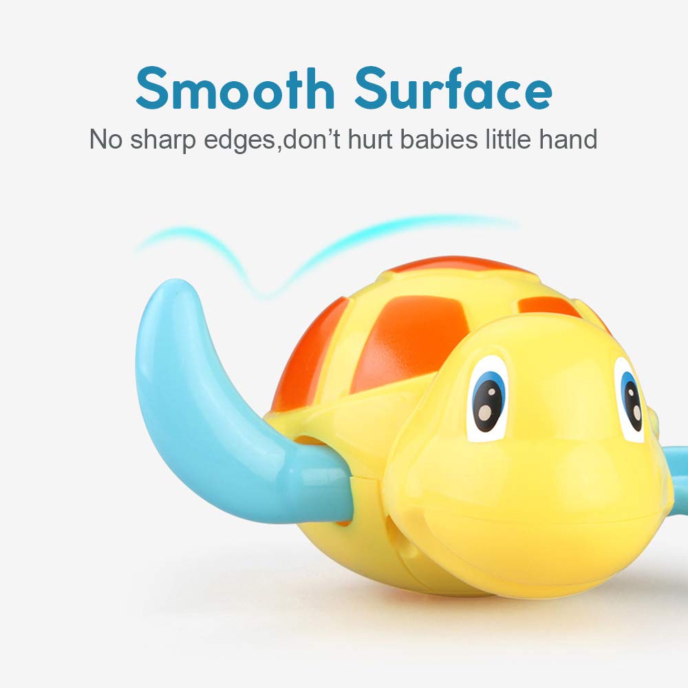 Bath Toys For Toddlers 1 2 3 4 5 Years Old,Pool Toys For Kids,Baby Funny Wind Up Swimming Turtle Bath Toy,Cute Floating Bathtub Water Toys,Gift For Preschool Child Boys Girls (3 Pcs)