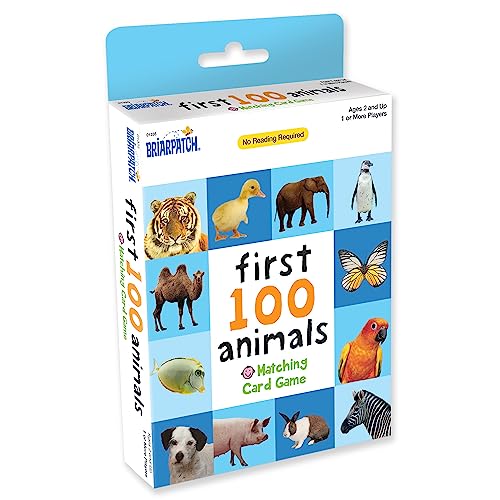 Briarpatch, First 100 Animals Matching Card Game, Based On Board Books By Roger Priddy, Preschool Learning For Kids