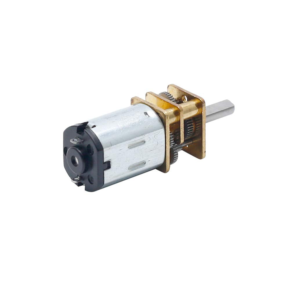 Augiimor 2PCS DC 6V 60RPM Speed Reduction Motor N20 3mm Shaft Mini Metal Gearwheel Gear Motor with Full Metal Gearbox Micro Moto
