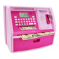 Atm Savings Bank With Debit Card, Electronic Piggy Bank For Real Money, Coin Recognition, Targets Setting, Password Login, Voice Prompt, Great Gift For Boys Girls (Pink/Pink)