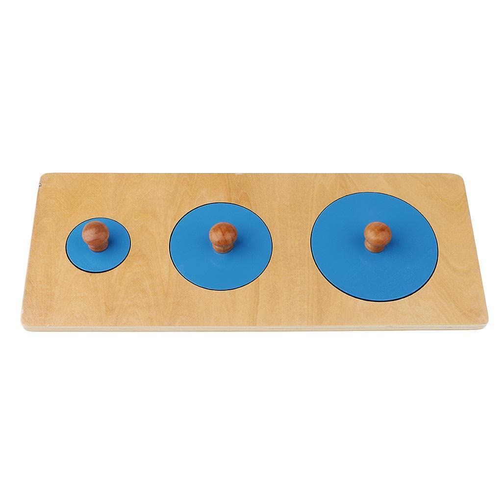 Myaddiction Kids Montessori Sensory Wooden Toy  Contrast Round Puzzle Matching Stacking