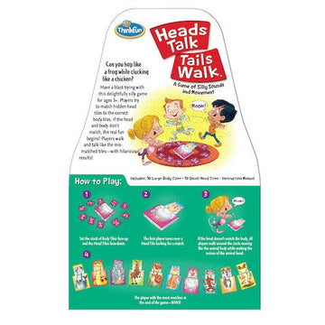 Think Fun Heads Talk Tails Walk Preschool Toy And Game For Boys And Girls Age 3 And Up - A Silly Game Of Sounds And Movement,Multi,44001860