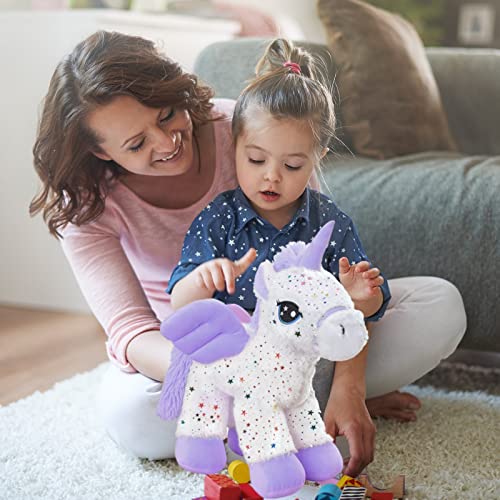 Zoopurrpets Unicorn Stuffed Animal Plush Toy, Cute Purple Soft Plush Unicorn, Gift For Kids Boys Girls (18 Inches)