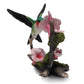 Unknown Ruby Throated Hummingbird Statue Figurine, 5.75 Inch, Polystone, Pink and Green, Model WU76215AB