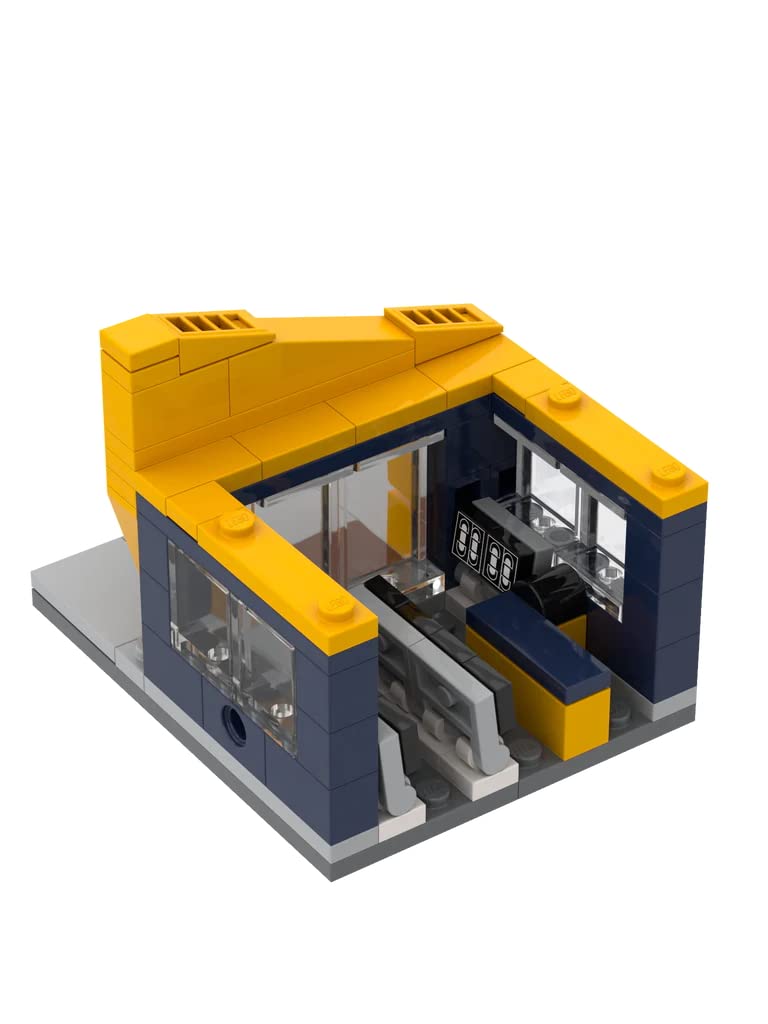 Brick Loot Exclusive Mini City Video Rental Store - Custom Designed 123 Piece Model - Compatible With Lego And Other Major Brick