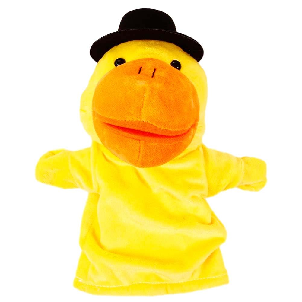 Lanxitown Little Yellow Duck Farm Animal Finger Puppets - Plush Soft Hand Puppets with Movable Mouth for Kids