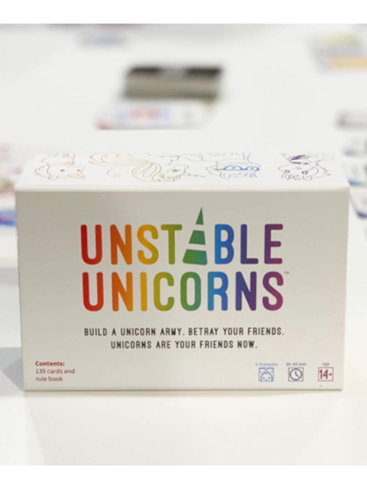 Unstable Games Unstable Unicorns Base Game - Award-Winning Card Game for 2-8 Players, Multi-color, Cardstock, Model TEE3678UUBSG1