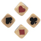 Wooden Trump Marker Dice 4Pcs,Trump Indicator,Clear Big Size Euchre Cube For Euchre Player,Great Tools For Euchre Pinochele Play