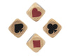 Wooden Trump Marker Dice 4Pcs,Trump Indicator,Clear Big Size Euchre Cube For Euchre Player,Great Tools For Euchre Pinochele Play