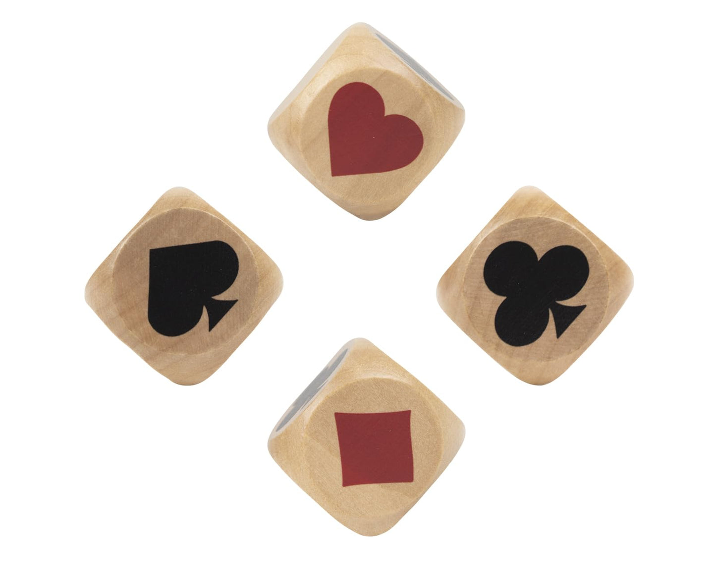 Wooden Trump Marker Dice 4Pcs,Trump Indicator,Clear Big Size Euchre Cube For Euchre Player,Great Tools For Euchre Pinochele Play