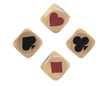 Wooden Trump Marker Dice 4Pcs,Trump Indicator,Clear Big Size Euchre Cube For Euchre Player,Great Tools For Euchre Pinochele Play