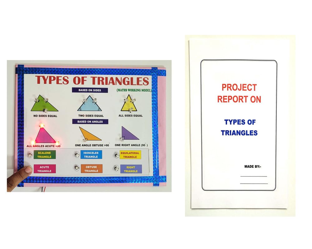 Types of Triangle on The Basis of Angles and Properties Educational Maths Working Project Model with Printed Report
