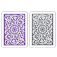 Copag 1546 Design 100% Plastic Playing Cards, Poker Size (Standard) Purple/Grey Jumbo Index (6 Sets)