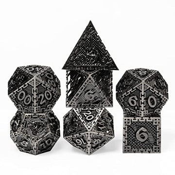 UDIXI 7PCS Metal DND Dice Set, Polyhedral D&D Dice Set Dragon d n d Dice for Dungeons and Dragons, Metal Dice Set d&d for Role P