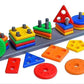 Hifi Toys Geometric Shape Sorter & Stacking Blocks  Educational Stem Toy For 1, 2, 3 Year Old Toddlers & Kids  Montessori Lear
