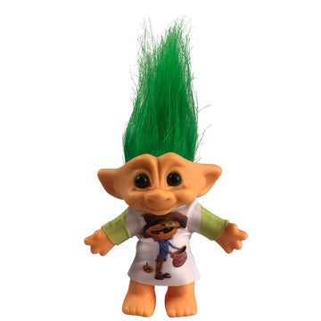 Lucky Troll Dolls,Vintage Troll Dolls Chromatic Adorable For Collections, School Project, Arts And Crafts, Party Favors - 7.5' Tall Green Hairs (Include The Length Of Hair)