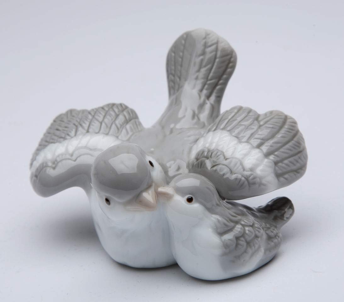 Cosmos Gifts Fine Porcelain Mom & Baby Birds Figurine, 3-5/8 In