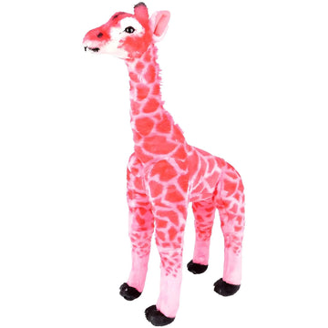 Rhode Island Novelty Adventure Planet, Large Standing Plush Giraffe, 25'', Pink By Adventure Planet