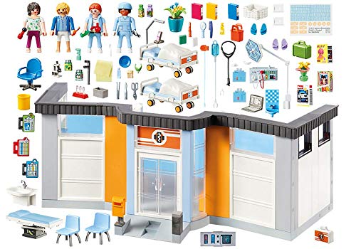Playmobil Furnished Hospital Wing Set - Standard Size, Multi-color, Plastic, Model 70191