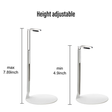 Upvolcora White Adjustable Dolls Stands 3 Pack Adjustable Dolls Stands Display Holder, 8'' To 12'' Dolls Or Action Figures Shelf