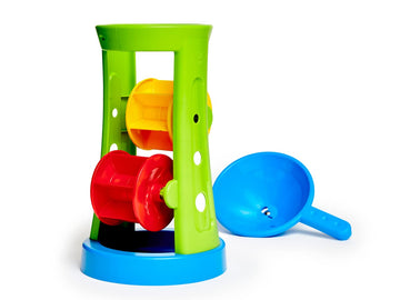 Hape Double Sand and Water Wheel Kid 's Beach Toy L: 8.1, W: 11.4, H: 6.4 inch