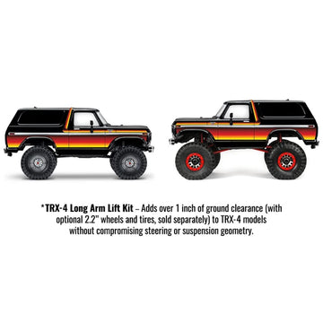 Traxxas 8140X TRX-4 Long Arm Lift Kit, Blue