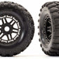 Traxxas 8972 Maxx Black All Terrain Tires and Wheels for Remote Control Cars, 17mm Splined TSM Rated