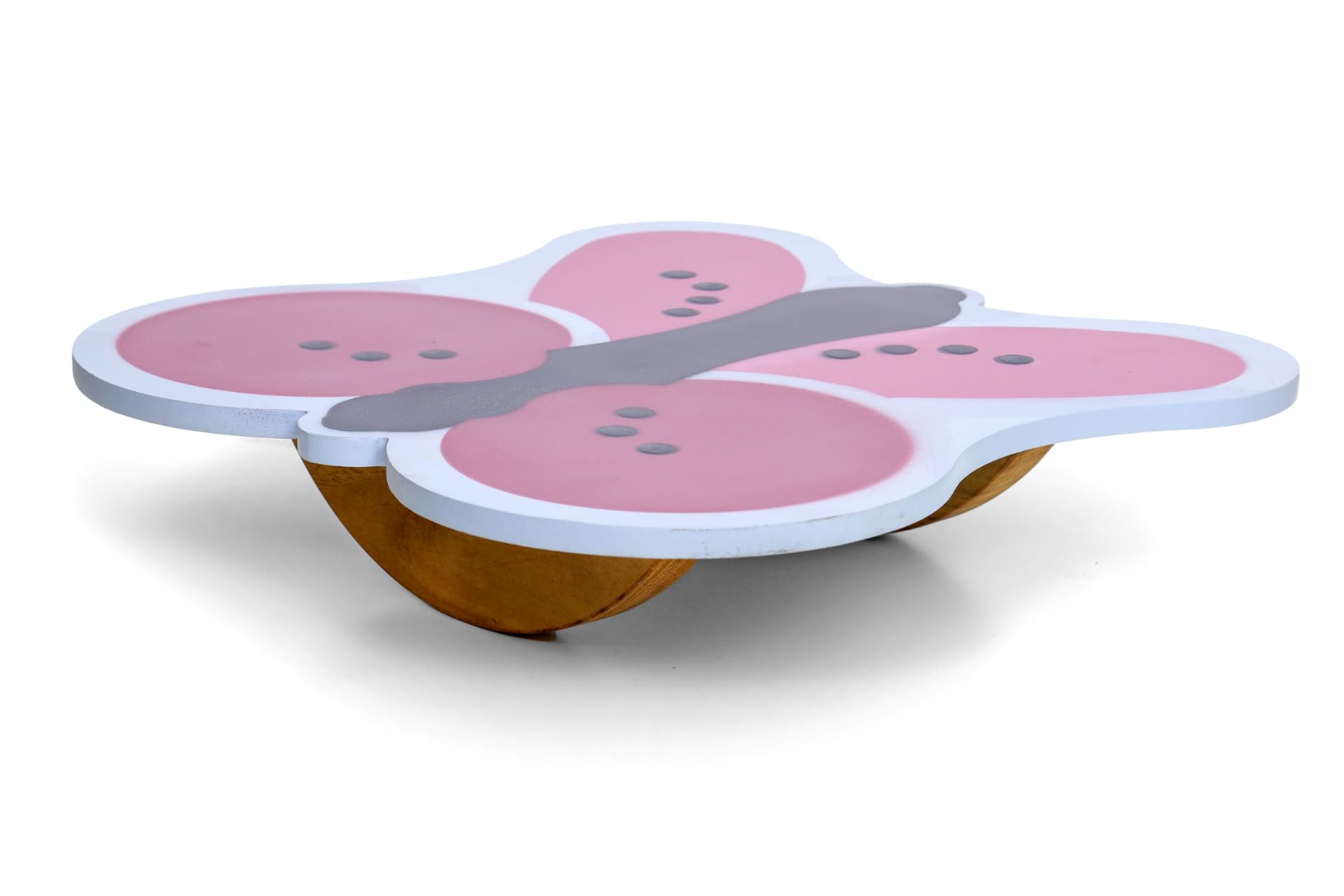 Tooba Furniture Factory Wooden Balance Board Butterfly Style, Balancing Activity Fitness Toy For Kids Indoor And Outdoor (Large,
