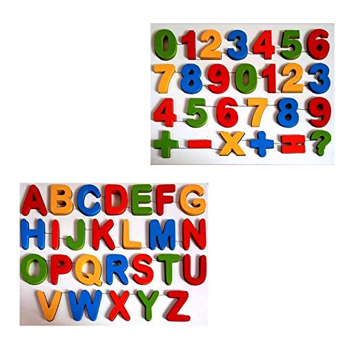 Fi  Flick In Wooden 3D Number Shape 09 And Capital Alphabet AZ Letters Educational Learning Digital Montessori Puzzle Board T