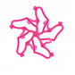 E-Ting 60 Pcs Pink Plastic Little Hangers For Girl Doll Dress Clothes Gown Doll Clothes Accessories