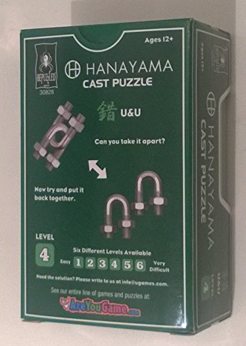 Bepuzzled |U&U Hanayama Metal Brainteaser Puzzle Mensa Rated Level 4, For Ages 12 And Up