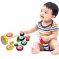 Quasar Wooden Rainbow 10 Color Teddy Stacking Rings Toy Handmade Eco Friendly Wooden Creative Learning Early Development HandEy