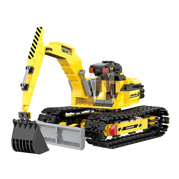 Icw 2 In 1 Excavator Construction Building Set Yellow Excavator Model Kit, 367 Pieces (3729)
