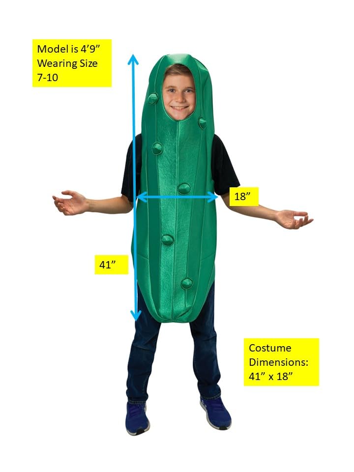 Rasta Imposta Ultimate Green Pickle Condiment Halloween Costume, Child Size 7-10