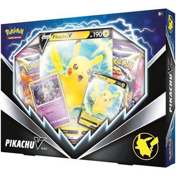Pokemon TCG Pikachu V Booster Box - 4 Booster Packs + Promo - Multicoloured