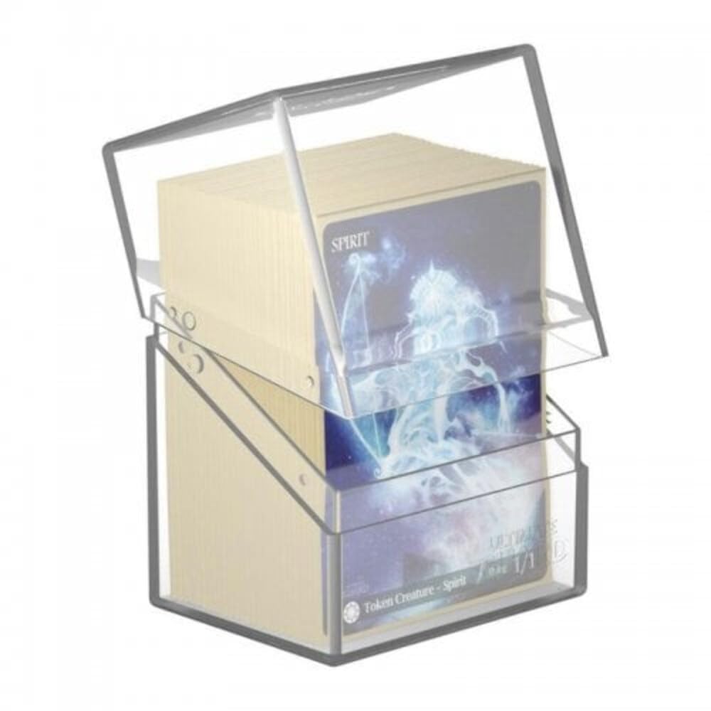 Ultimate Guard Boulder 80+ Classic, Deck Case For 80 Double-Sleeved Tcg Cards, Clear, Secure & Durable Storage For Trading Card Games