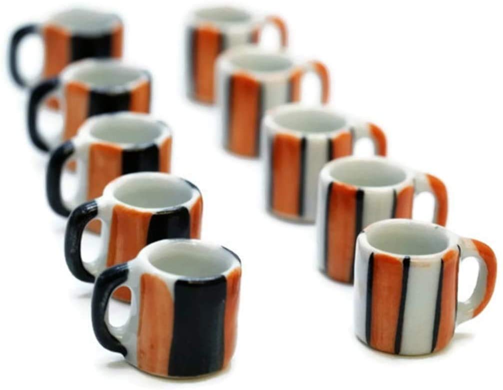 Mix 10 Ceramic Bowls Handpainted Dollhouse Miniatures Toys Dishes Food Kitchen by Handmade