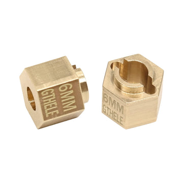 GTHELE Brass Wheel Hex Hub 6mm(+1.5mm) Extenders Adaptor Set for 1/18 TRX4M Upgrade Parts RC Crawler Car