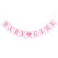 Hahafelt 1 Pcs Pink Gingham Baby Girl Banner for Baby Shower Party Decorations Pink Pre Strung Its a Girl Gender Reveal Paper B