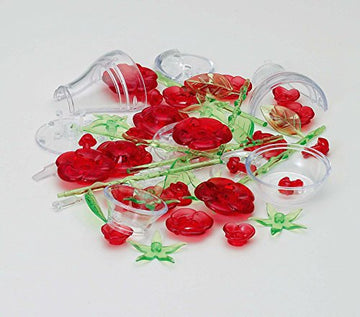 Beverly 47 Piece Crystal Puzzle 6 Rose Red