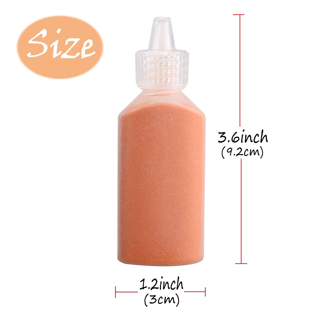 12 PCS Art Sand,1.25oz Bottles DIY Arts and Crafts Kit,Scenic Sand for Kids Arts & Crafts,Terrarium Sand Play DIY Drawing Sandb